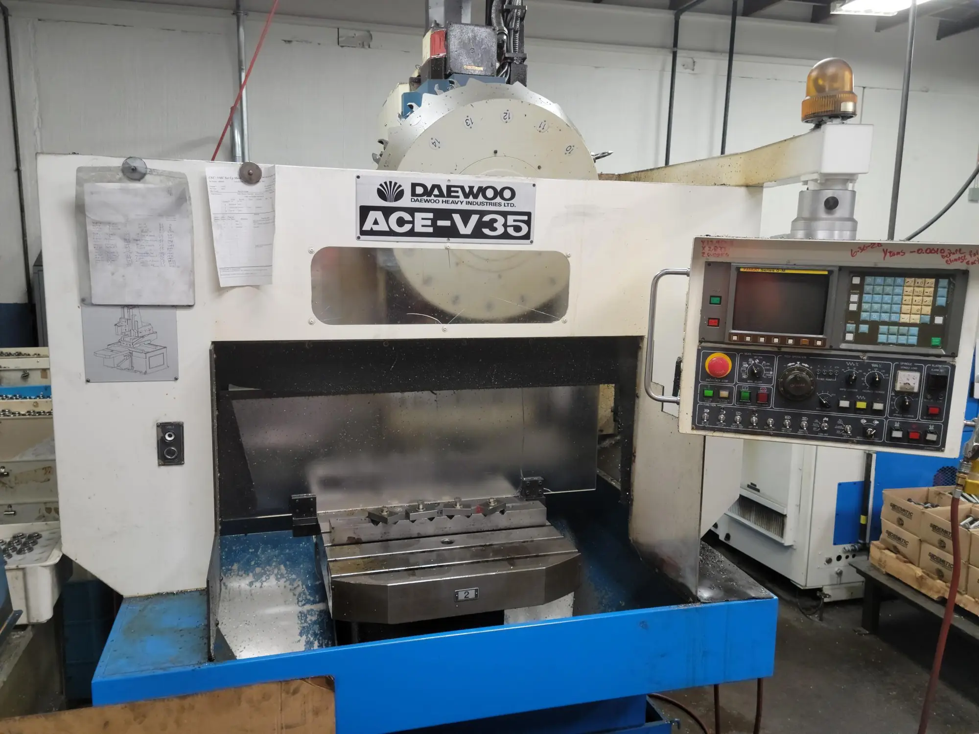 USED 1995 DAEWOO ACE-V35 TWIN PALLET CNC VMC