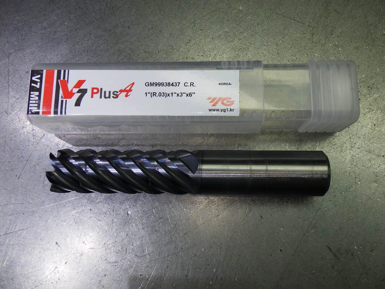 YG-1 V7 PlusA 1" 6 Flute Carbide CR Endmill 1" Shank .03" R GM99938437 (LOC2986A)