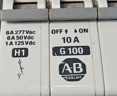 Allen-Bradley 1492-CB2 G100 H1 Series A Circuit Breaker 10A loc4E21