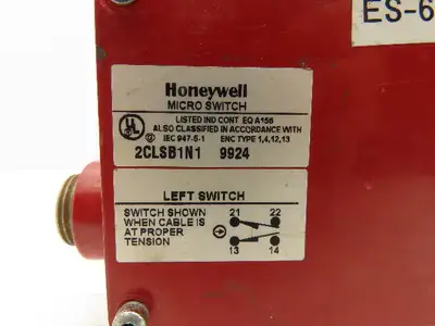 Honeywell 2CLSB1N1 Cable Pull Micro Switch IP 67 250VAC 2NC/2NO