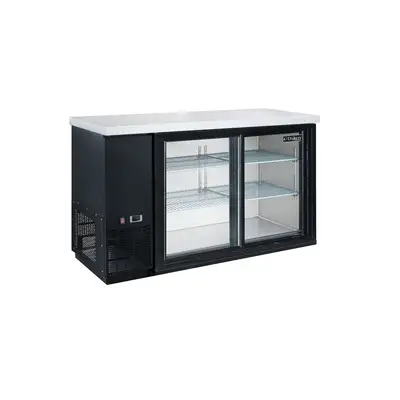 New | in-Stock Dukers New Dukers DBB60-S2 2 Door Bar and Beverage Cooler (Sliding Doors) Bottle Coolers Illinois US | Falcon Restaurant Supply #1376335