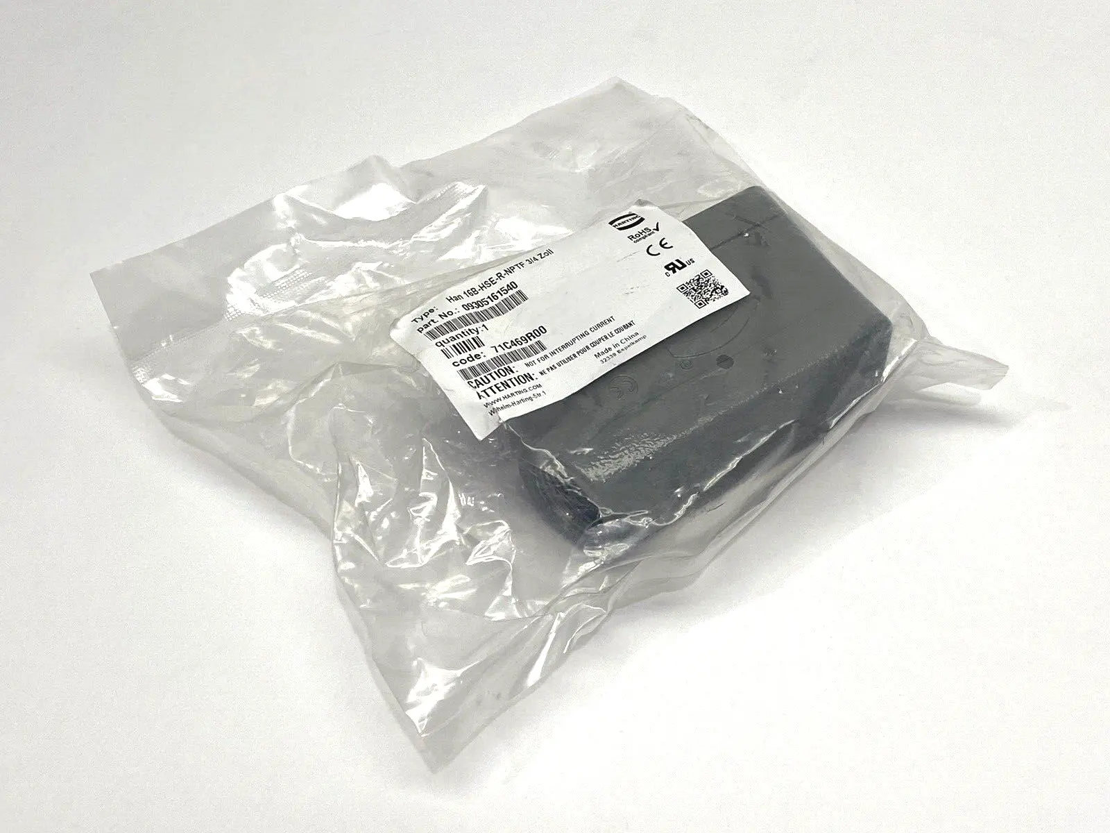New | in-Stock HARTING 09305161540, Han 16B-HSE-R-NPTF 3/4 Zoll Connector Accessories Michigan US | Maverick Industrial Sales #1487586