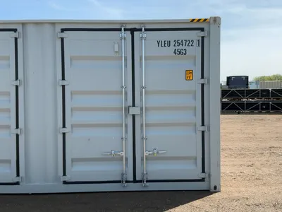 2026 40’L x 8’W x 9’ 6”T High Cube Shipping/Ground Container, swing doors on one end and four sets o...