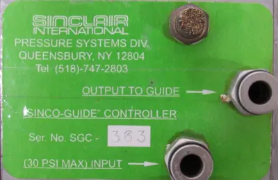 NEW SINCLAIR SGC-363 SINCO-GUIDE CONTROLLER 10-08-002B VBS-300-003 SGC363
