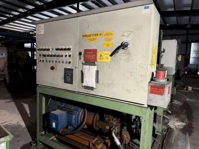 HERTWICH ENGINEERING MODEL #HE-300-30/A SWARF PUCK BRIQUETTER PRESS MACHINE: STOCK #23344