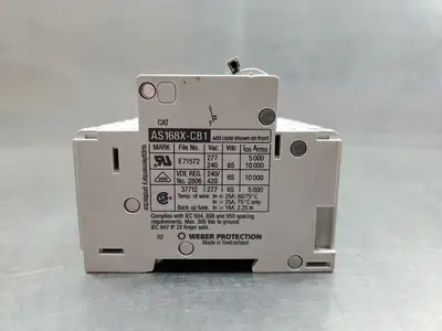 Used Weber AS168X-CB1 (G010) Single Pole Circuit Breaker, 1A. Circuit Breakers South Carolina US | Palmetto Automation #1506766