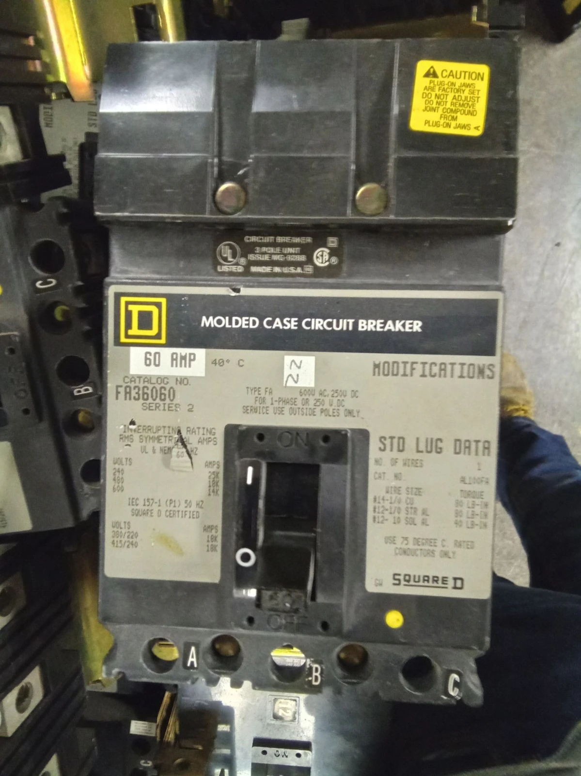 Used Square D FA36060 Circuit Breakers Iowa US | ISP Equipment Group #1318721