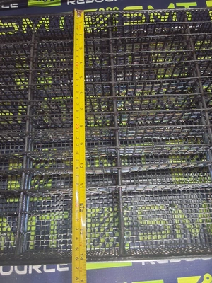 STAINLESS STEEL BLACK WIRE MESH PCB INLINE WASH BASKET - LOT OF 4