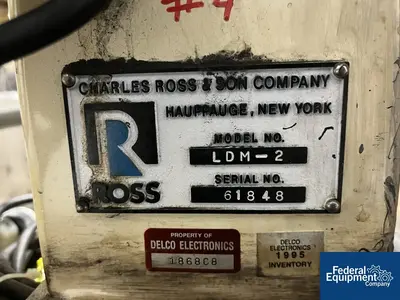 USED Ross 2 Gal Ross LDM-2 Planetary Vacuum Mixer