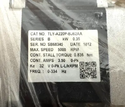 TLY-A220P-BJ62AA TL-SERIES SERVO MOTOR SER.B PRE-OWNED UNUSED SURPLUS