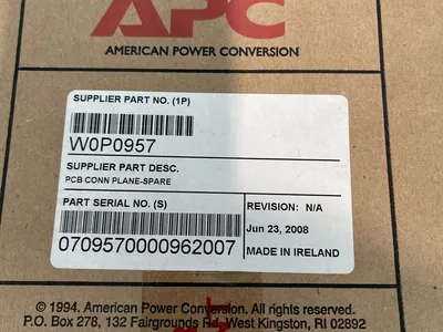New | in-Stock 2008 AMERICAN POWER CONVERSION W0P0957 Printed Circuit Boards (PCB) Ohio US | HGR 24 #1125816