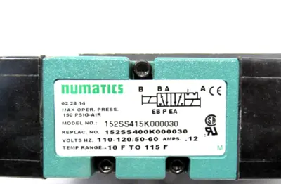 NEW NUMATICS 152SS415K000030 SOLENOID VALVE