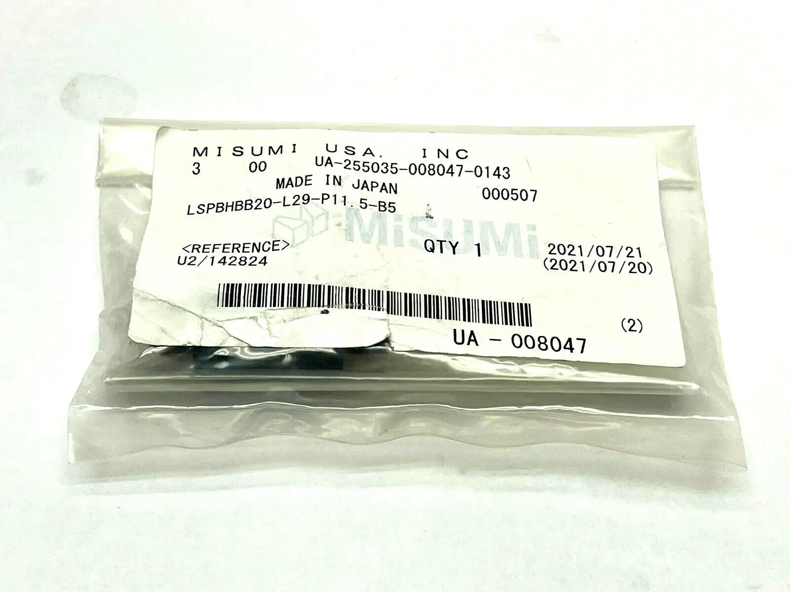 LSPBHBB20-L29-P11.5-B5 | MiSUMi  Support Pin - New