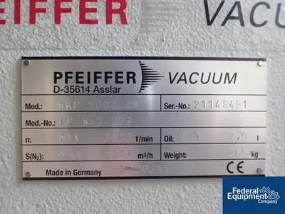 USED Pfeiffer Vacuum Pfeiffer Vacuum Pump Skid with Booster, 123 CFM