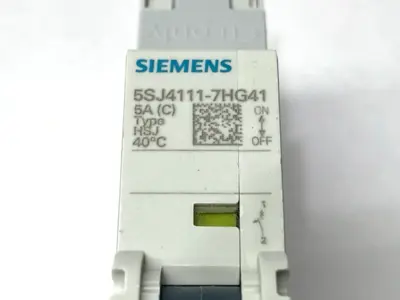 USED SIEMENS MINIATURE CIRCUIT BREAKER 1-POLE C-TRIP 240V 14KA 5A