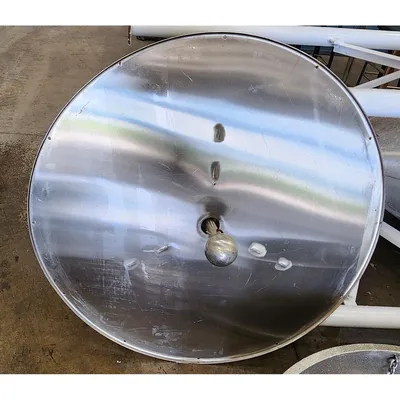 Used Stainless Steel Liquid Strainer Tank 395 Gallon Capacity w/ CIP spray ball
