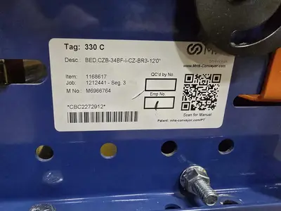 Used MHS ROLLER BED BELT CONVEYOR Belt Conveyors Wisconsin US | Packer City Sales #1301768