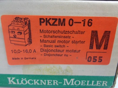 NEW KLOCKNER MOELLER PKZM 0-16