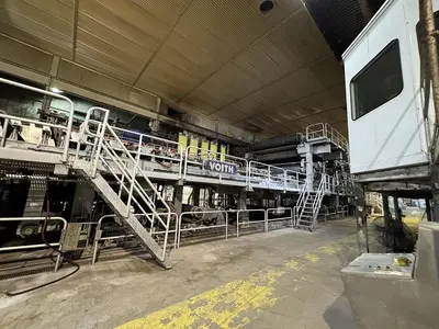 110" (2.8M) VOITH FOURDRINIER PAPER MACHINE (LBM) MFG 2001 LINERBOARD / TUBE & CORE – TANDEM NIPCOFLEX SHOE PRESSES - 72"(1.8M) DIAMETER DRYERS