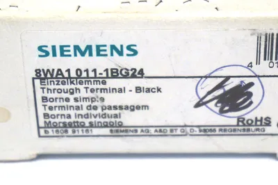 BOX OF 50 NEW SIEMENS 8WA1-011-1BG24 TERMINAL BLOCK 8WA10111BG24