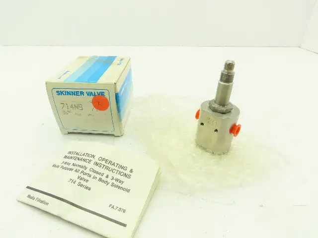 Honeywell Skinner 714N9 Solenoid Valve 3-Way NC 1/8" NPT Stainless Steel