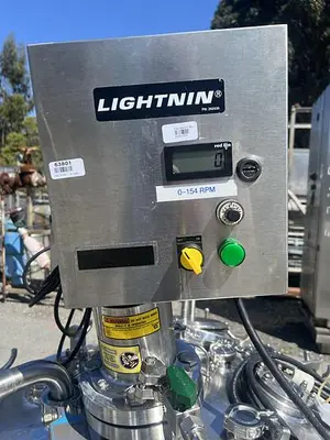 Tank, 65 Gallon (250 Liters), Stainless Steel, Jacketed, 45 PSI Internal, Lightnin Agitated #5991204