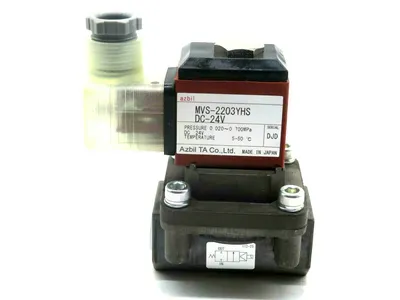 NEW AZBIL MVS-2203YHS SOLENOID VALVE DC 24V 3/8" MVS2203YHS