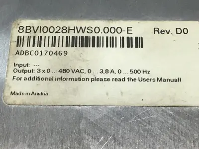 USED B&R 8BVI0028HWS0.000-E