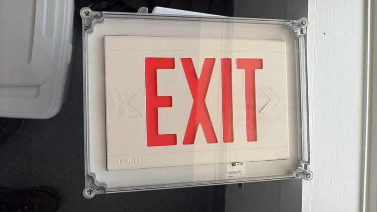 Used Dual Lite Exit Sign Misc Electrical & Power Parts Connecticut US | Global Machine Brokers, LLC #948693