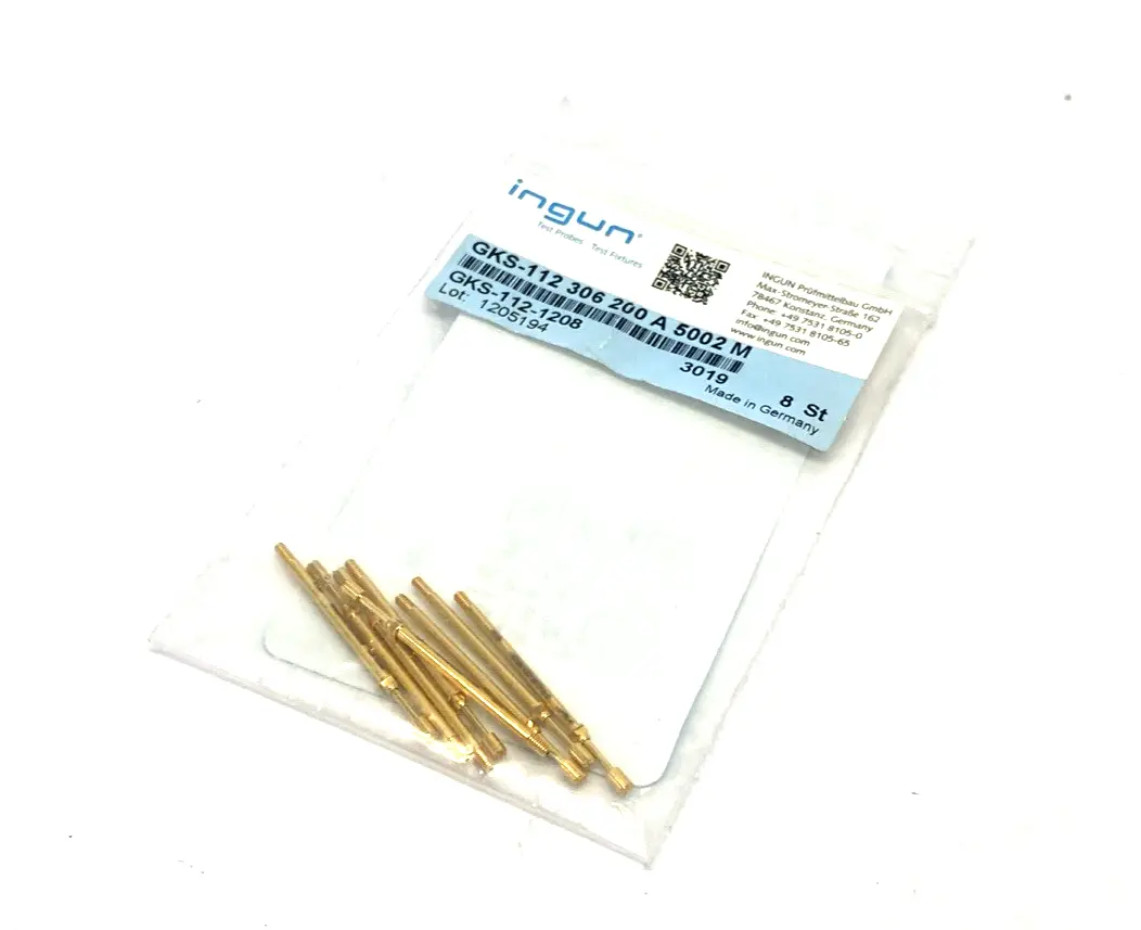 GKS-112-1208, GKS-112 306 200 A 5002 M | Ingun GKS-112 306 200 A 5002 M Spring-Loaded Test Probe GKS-112-1208 LOT OF 8 - New