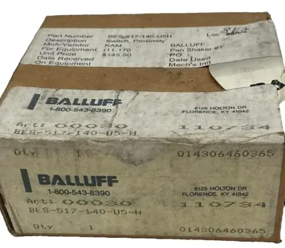 NEW BALLUFF BES-517-140-U5-H INDUCTIVE SENSOR BES517140U5H