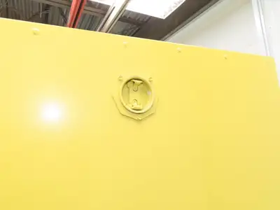 Eagle 1992 Flammable Liquid Safety Cabinet Yellow Dual Door 90 Gallon 43x34x65"