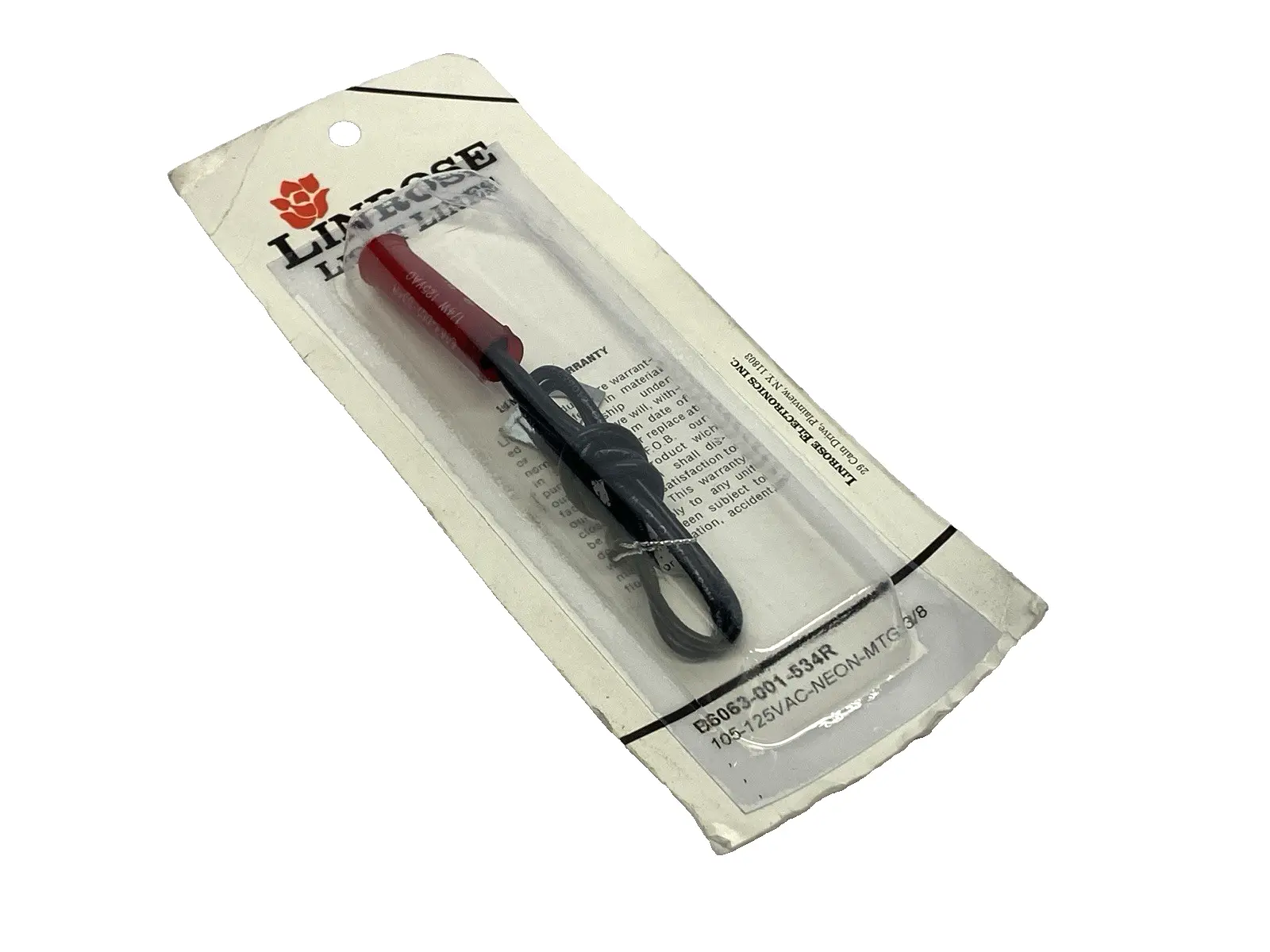 New | in-Stock Linrose Red Indicator Neon Light 105-125VAC Light Source Equipment Michigan US | Maverick Industrial Sales #1402249