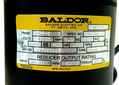 NEW BALDOR 5483533 MOTOR 1725 R.P.M. 74-K-O FRAME