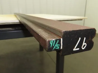 Press Brake Die 97-1/16" Long 90° V 1/4" W 5/32" Deep 1-3/4" H 1/2" Tang