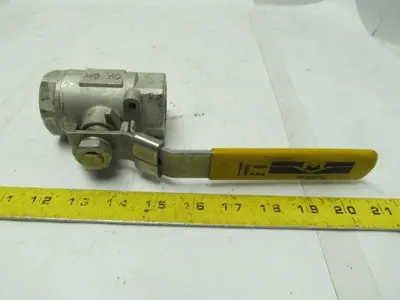Milvaco Stainless Ball Valve 1-1/4" NPT Double Reduced Port Firesafe 2000 PSI
