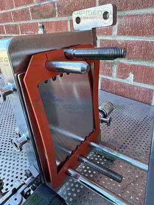USED MILLIPORE STAINLESS STEEL PELLICON FILTER HOLDER W/ ITT VALVES, ACTUATOR