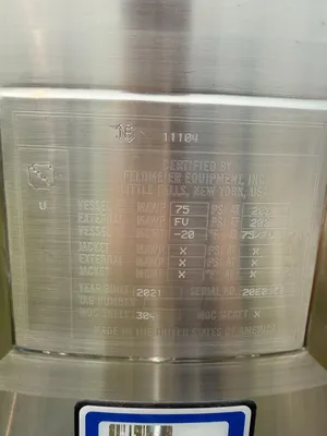 Used 2021 FELDMEIER 50 GALLON Stainless Steel Tanks New Jersey US | Perry Equipment #913059