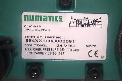 NEW NUMATICS 554XX600B000061 SOLENOID VALVE