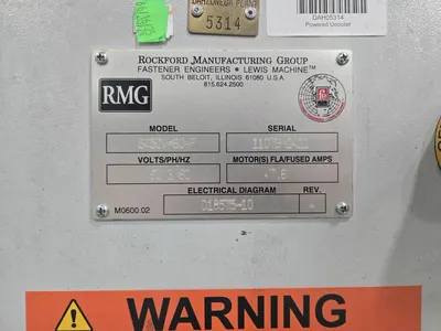 RMG 6450V-60-F Powered Uncoiler for Heading Machine