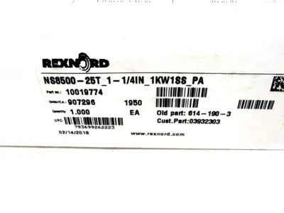 NEW REXNORD 10019774 SPROCKET NS8500-25T_1-1/4IN_1KW1SS_PA