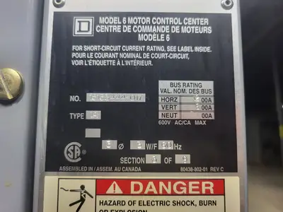 USED SQUARE D MODEL 6