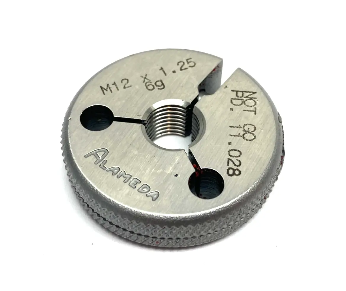 USED ALAMEDA M12 X 1.25-6G THREADED RING GAUGE GO PD 11.160