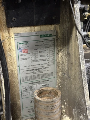 Used MINSTER DAC-H60 Cupping Presses Michigan US | Midwest Press and Automation #1506533