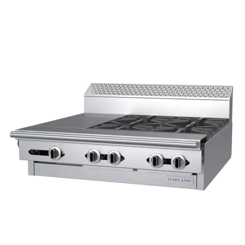 Garland C36-13M 36" 4 Burner Gas Range Top w/ (1) Hot Top - Modular, Natural Gas