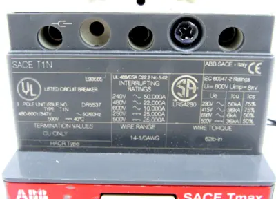 NEW ABB SACE T1N CIRCUIT BREAKER 60A