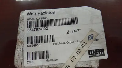 Hazelton Weir Pump head