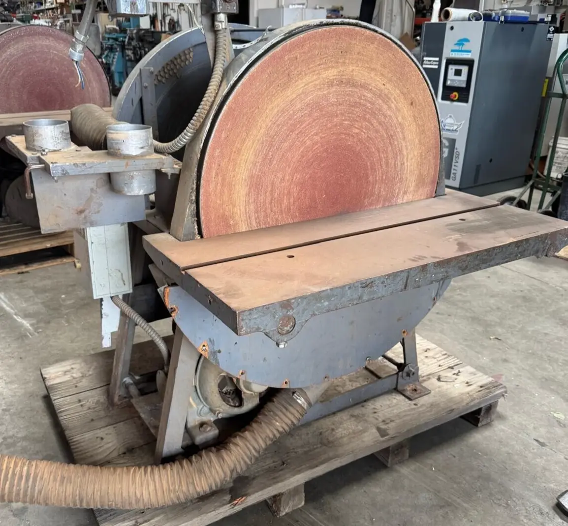 30” Double End Disc Sander Grinder 7.5HP Heavy Duty Machine Video Available