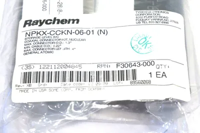 NEW RAYCHEM NPKX-CCKN-06-01 (N) COAXIAL SPLICE KIT NPKXCCKN0601
