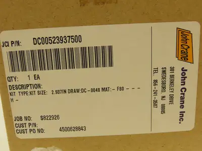 John Crane 4500628843 Shaft Seal Bushing Kit 2.937" S822926